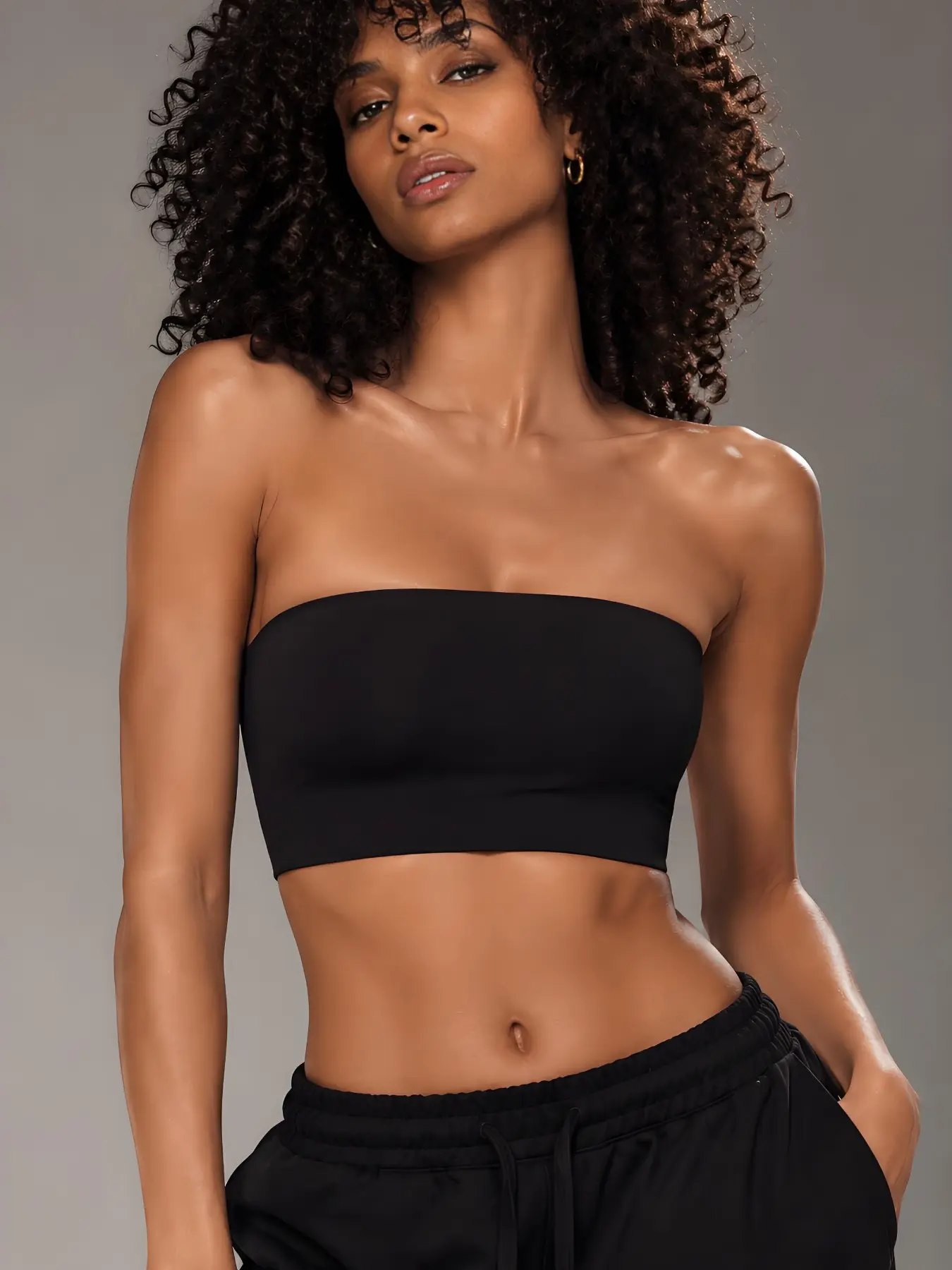 Women's Strapless Bandeau Bra, Non-Padded Anti-Slip Soft No-Wire, Fashionable Casual Comfortable Minimalist Design, Perfect for Everyday Wear