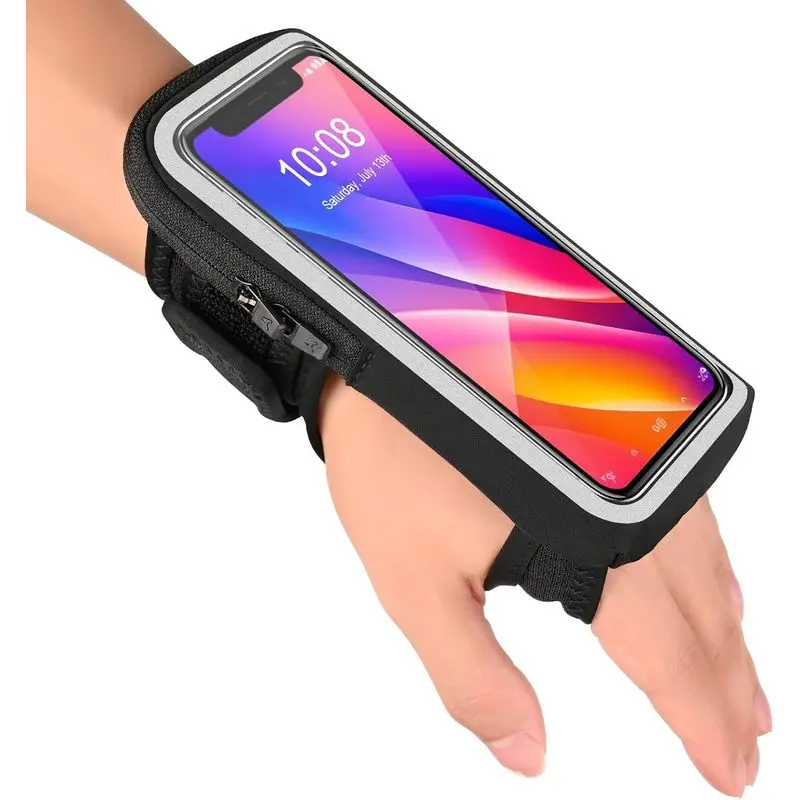 Running Phone Armband, Forearm Sleeve with Card Slot, Compatible with iPhone 16/15/14/13/12/11/X/XR Pro Max Plus, Samsung Galaxy S24/S10