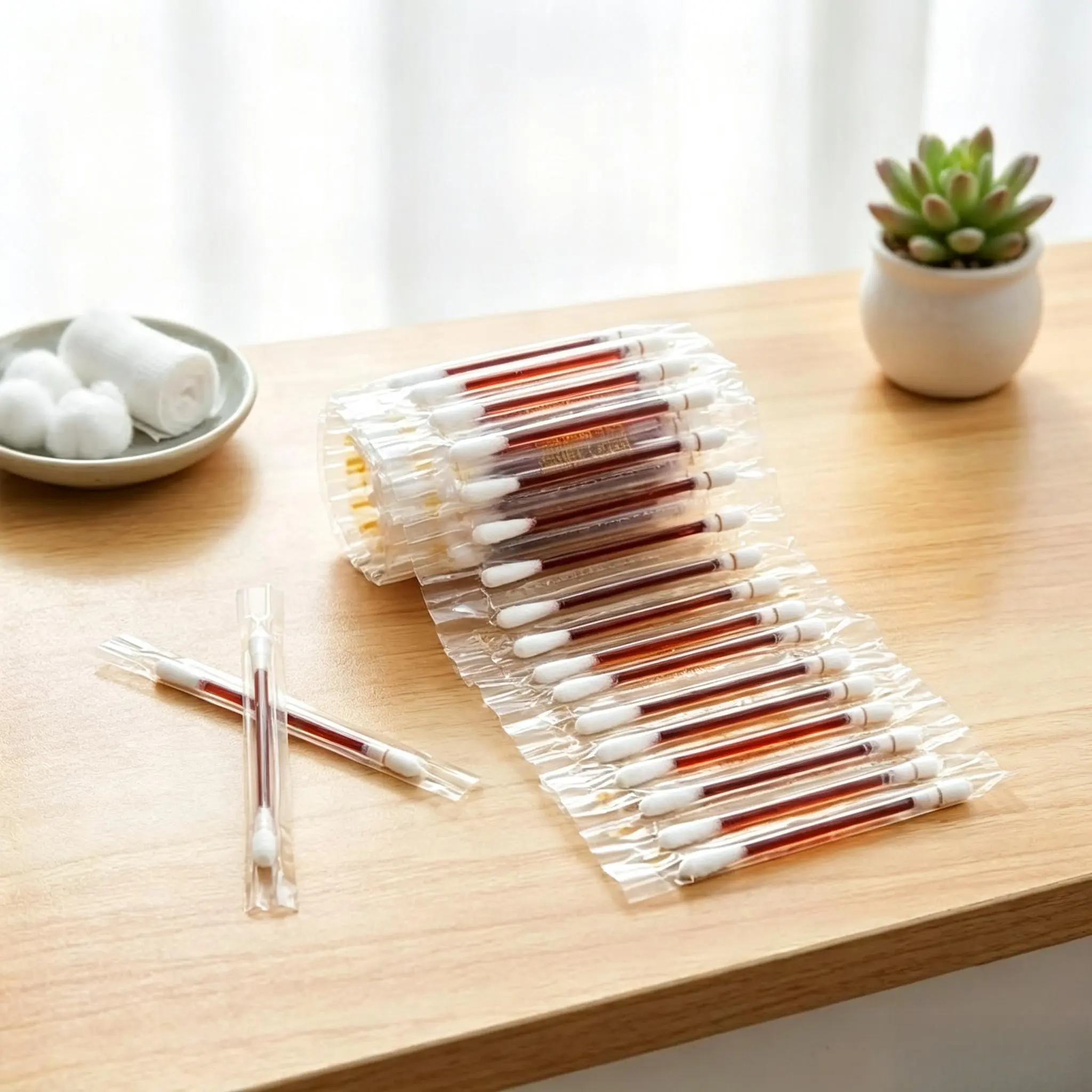50 PCS Iodine Swabs, Individually Wrapped Compact Cotton Applicators for Travel and First Aid Wound Care, Disinfection, Emergency Care, Hygienic Wrap, Disinfects, Single Use, First Responder Kit