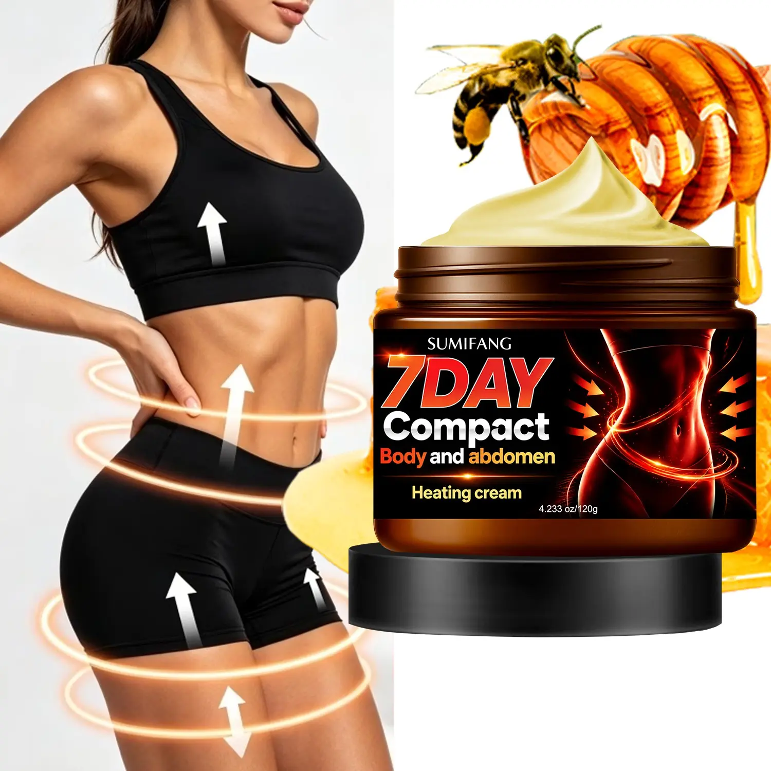 SUMIFANG 7-Day Abdominal Firming Cream – 120g Warming Firming Cream, Belly Firming Cream. Tightens loose abdomen and locks in moisture – the perfect 7-day body confidence restart plan for you.