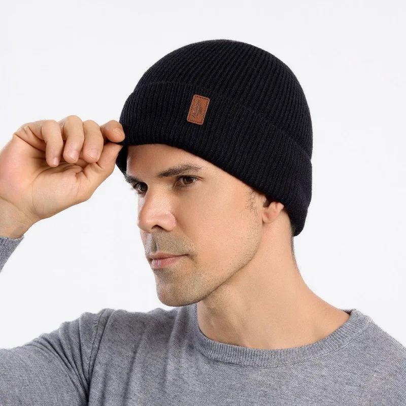New Unisex Winter Hat Add Fleece Warm Cap Stylish Soft Beanie Hat For Men Women Outdoor Thicken Ski Sports Knitted Hat