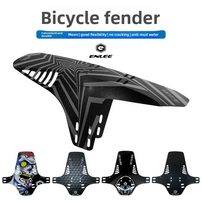 ENLEE Bike Fender, Flexible Durable Mountain Bike Mudguard, Universal Fit Front/Rear Fender for MTB, BMX & Trail Riding