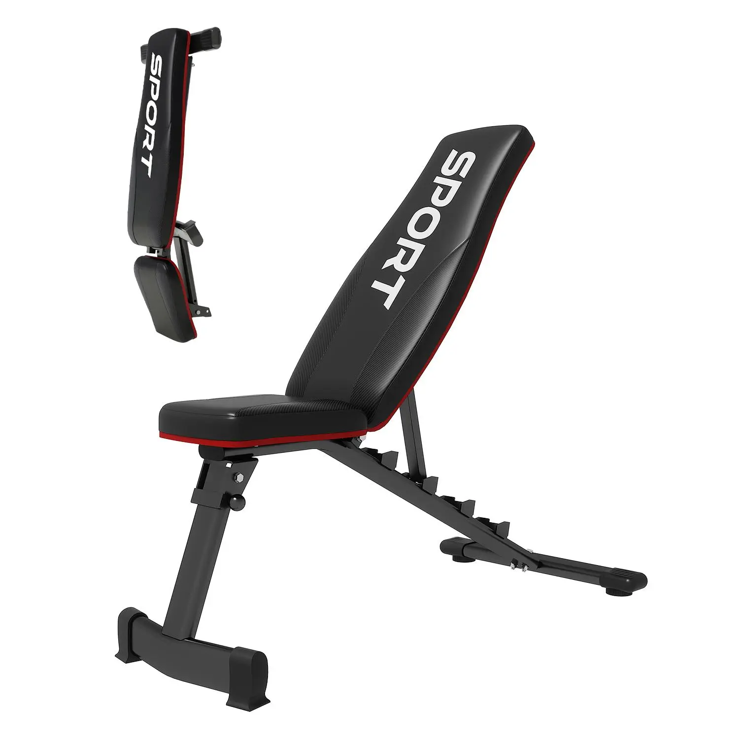 Adjustable Foldable Weight Bench – 660 lbs Capacity – 5 Backrest Positions (Incline/Decline/Flat) – Quick 2-3 Second Folding – Space-Saving Strength Training Equipment – Full Body Workout for Home Gym