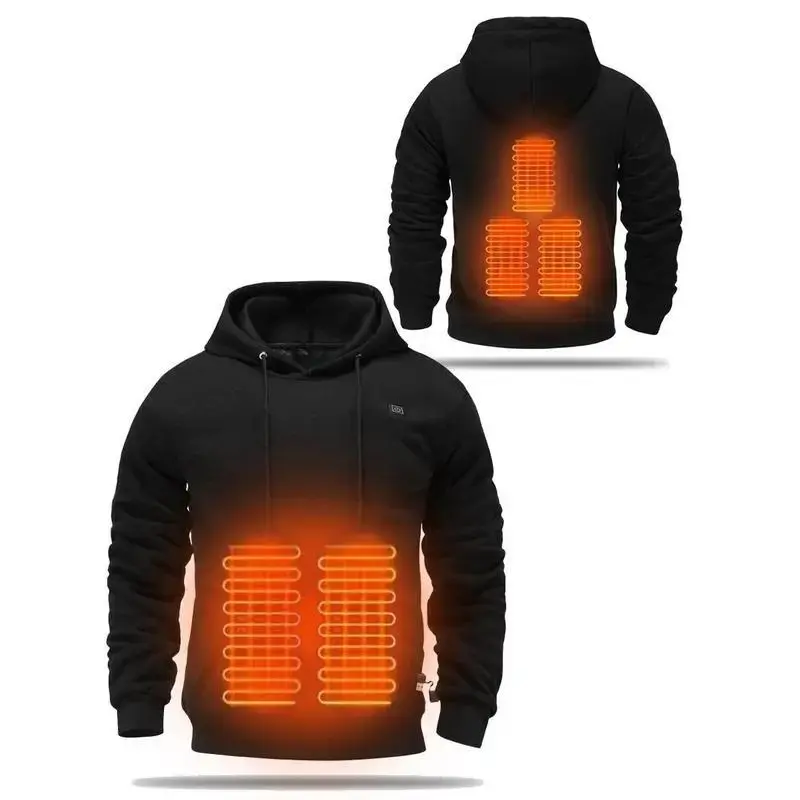Heated Jacket Hoodie for Men & Women Winter USB Electric Heating Casual Sweatshirt Winter Coat Outdoor Coat with Built-in Heating Elements