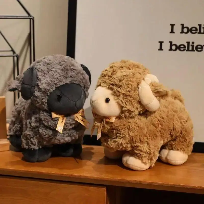 The latest simulation curly wool sheep doll Kawaii stuffed plush toy doll cartoon anime cute holiday gift fun children's doll