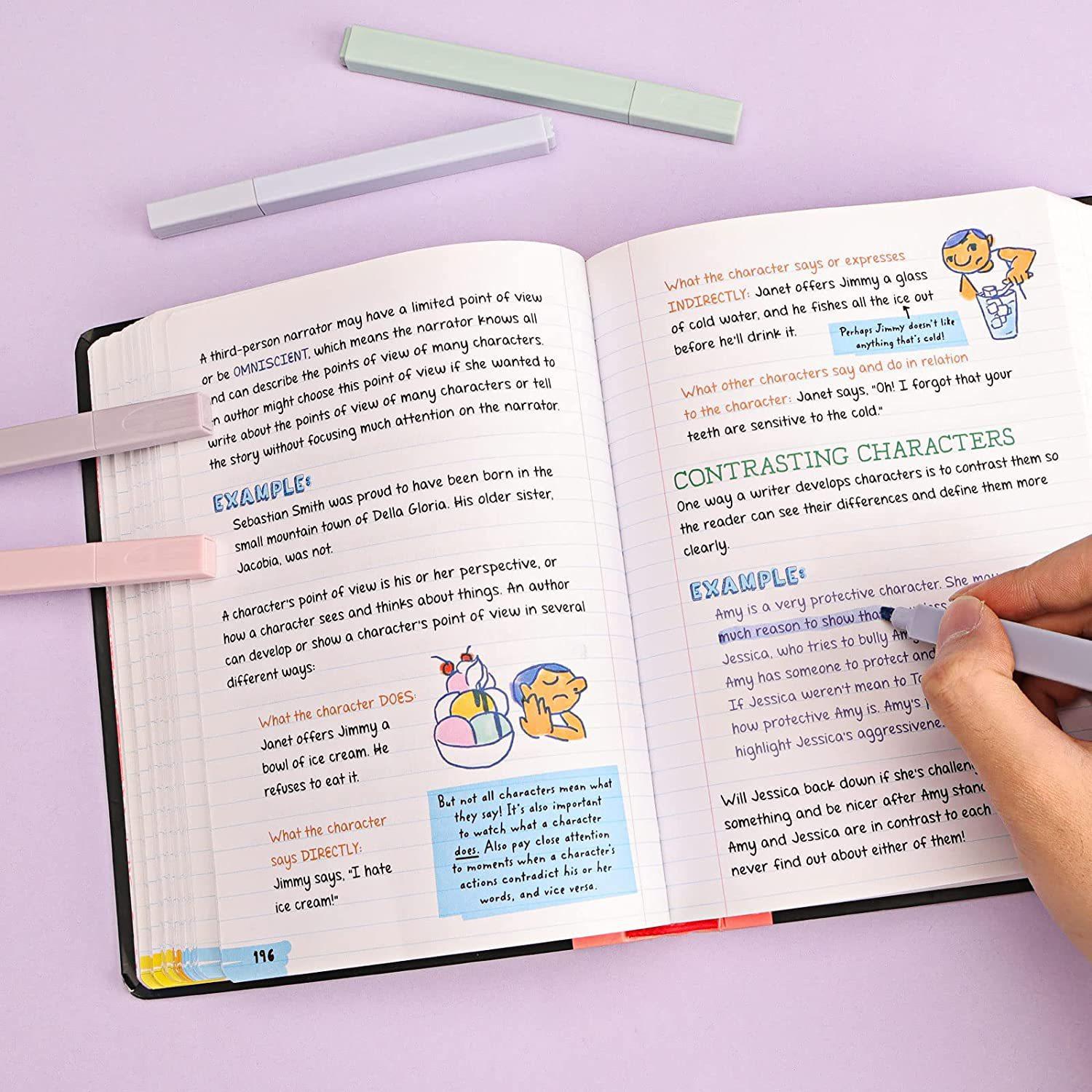 Pastel Highlighter Pen (12pcs), Soft Tip Highlighter Pen, Aesthetics Highlighter Pen, Multipurpose Marker Pen for School Office