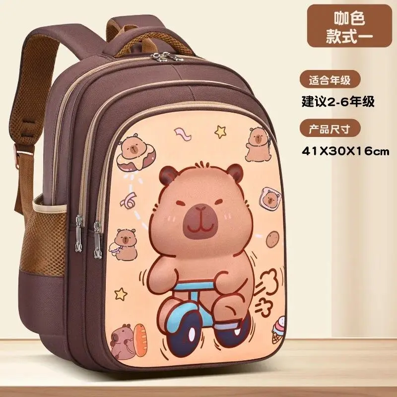 Capybara Children School Bags For Boys Girls Kids Backpack Primary Orthopedic School Backpack Waterproof Schoolbag Book Bag