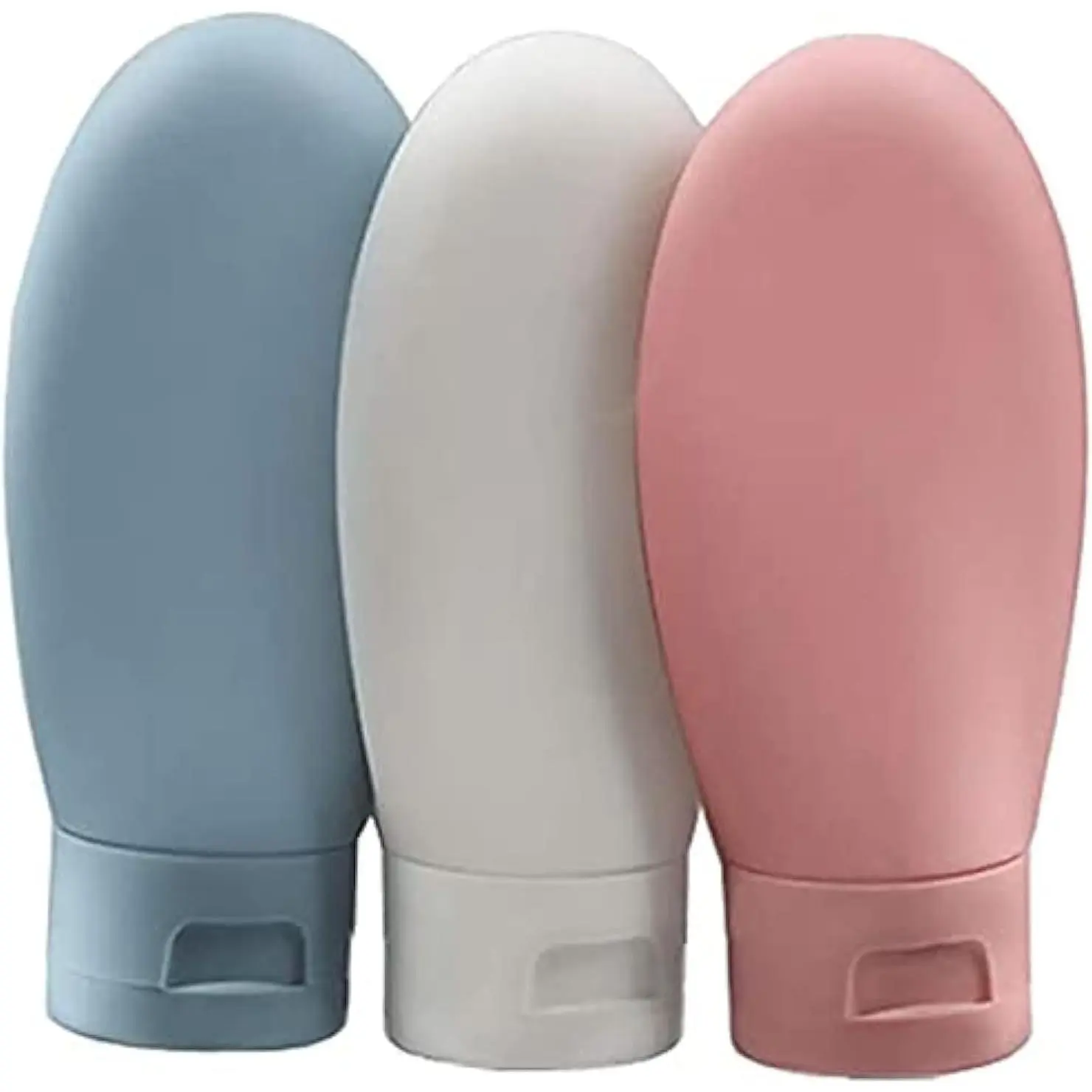 Travel Bottle, 3 Pcs Leak Refillable Squeezable Containers Set(60 ml) with Label and Transparent Carry Bag for Liquid Shampoos, Soap and Toiletries.(Multicolor)| Leak, Refillable Squeezable Containers, Includes Label and Transparent Carry Bag