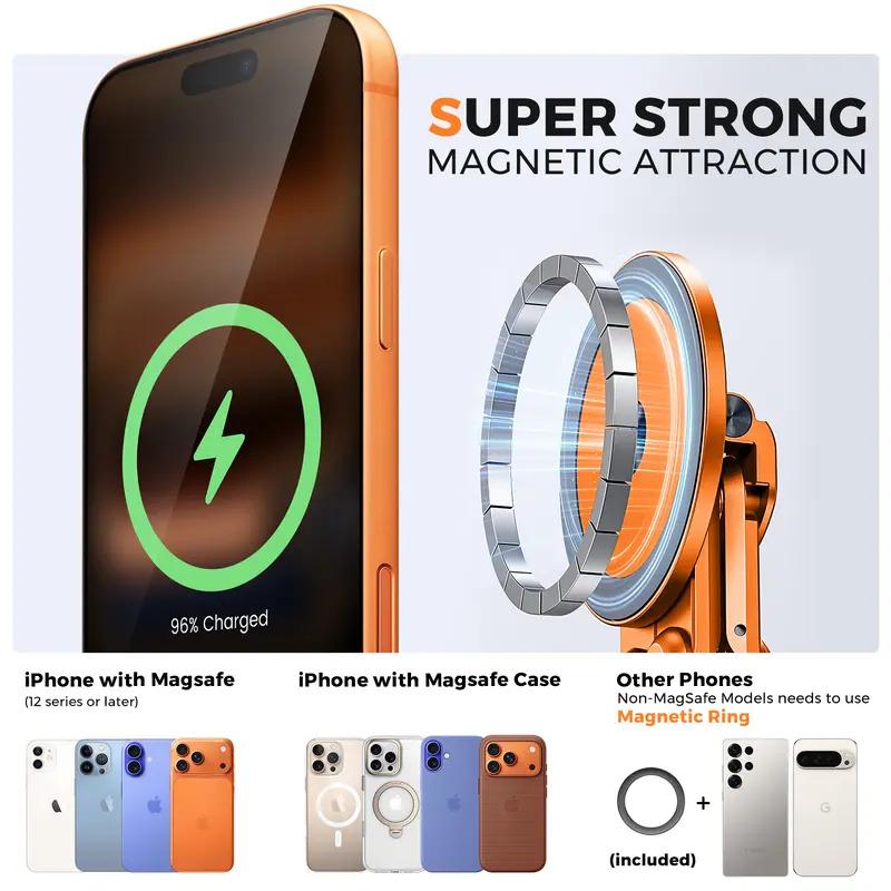 2026 New Aluminum Laptop Phone Tablet Stand 3 in 1 Magnetic Foldable Cooling Multi - function Office Support