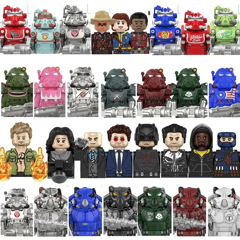 2026 new hot item Fallout Building Blocks Daredevil Pinisher Luke Mini Action Figures Bricks Educational Diy Toys Gifts Christmas For Children
