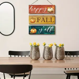 3-piece Country-style Wooden Pumpkin Sign Decorations for Autumn Harvest and Thanksgiving, ideal fall wall decor for living rooms and bedrooms and perfect Thanksgiving gifts