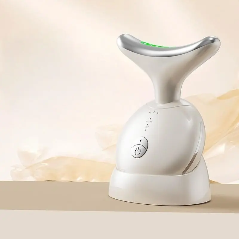 New model electric beauty neck device - neck and face lifting microcurrent constant-temperature heating massage home-use beauty device