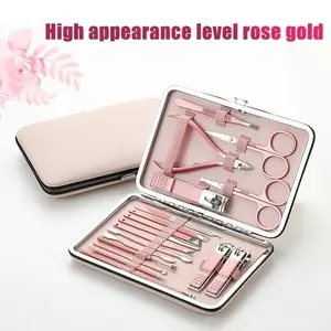 Stainless Steel Nail Clipper Set, Professional At Home Manicure Pedicure Tool Kit, Includes Storage Bag, Portable Lightweight Beauty Tools