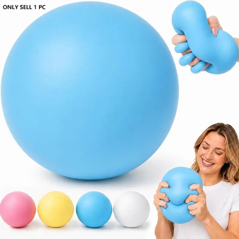 4-Inch Giant Stress Ball, Sensory Balls, Ultra-Large Dough Squeezing Toy, Ideal for Kids & Adults, Sensory Relief, Perfect Party Favors, Adhd & Autism Friendly