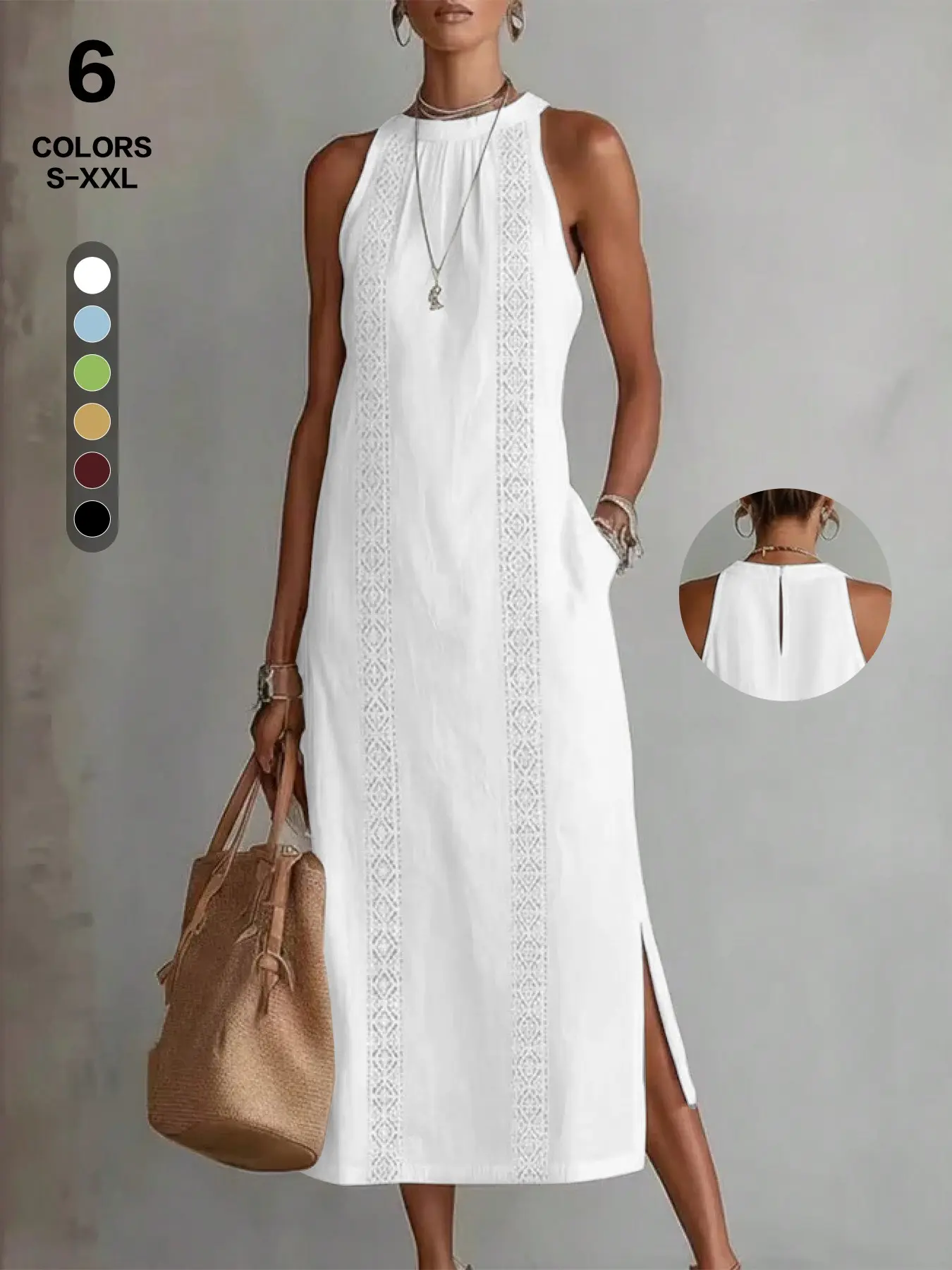 2026 Summer Women's Short Sleeve Long Dress Solid Color Loose Fit Fashion Casual Maxi Dresses for Ladies Daily Wear Everyday Vacation Beach Going Out Trendy Summer Women Clothing