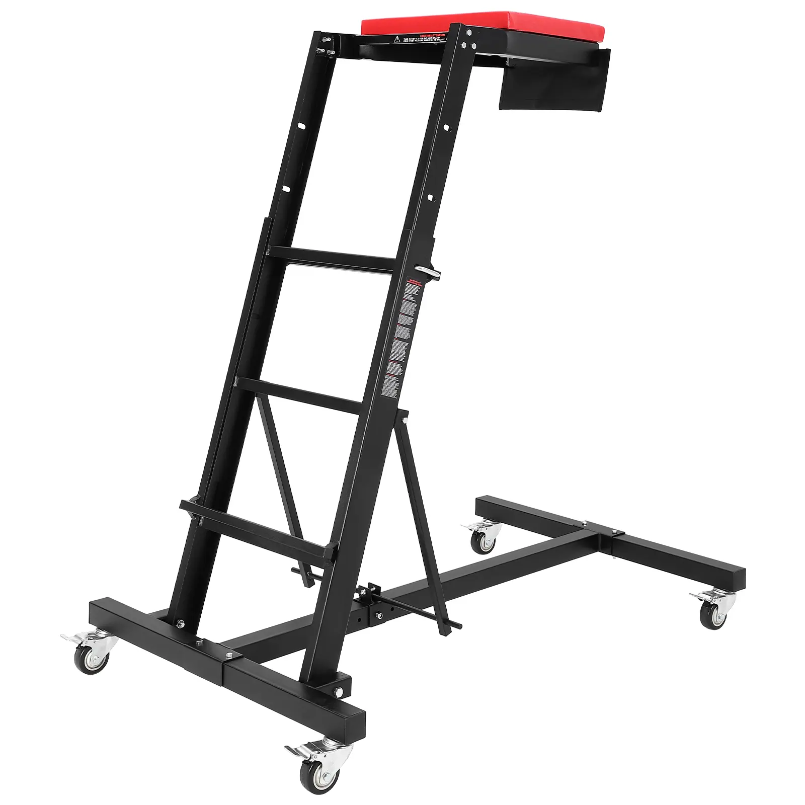 Professional Topside Automotive Engine Creeper Heavy Duty 400 LBS High Lift Garage Mechanical Ladder Adjustable Height Collapsible Upper Surface Creeper Step Stool Seat Chair Tool Pouch for Lifted Truck SUV Car Vehicle Maintenance Repair