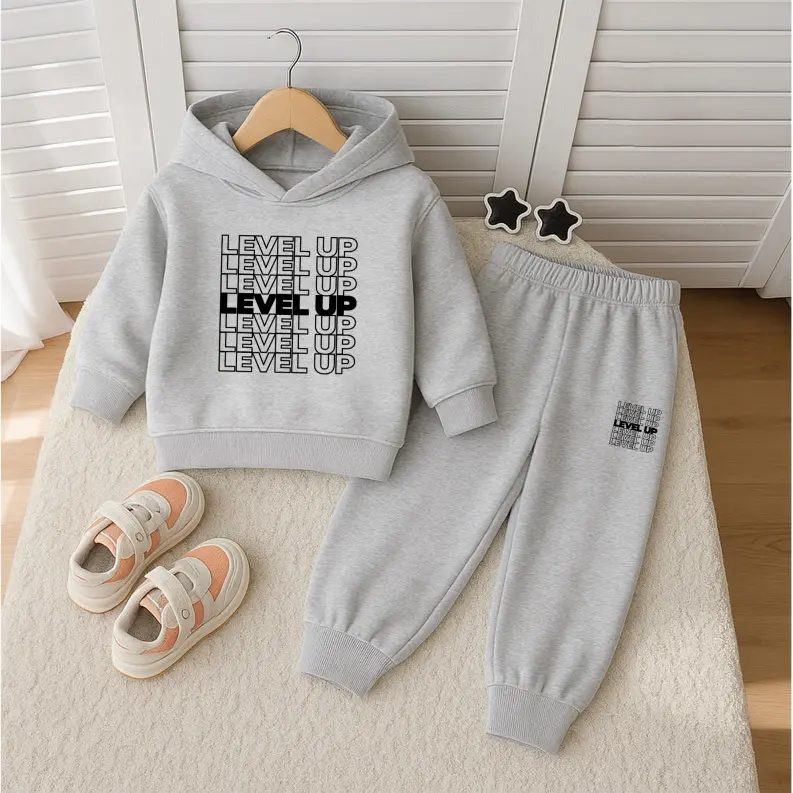 Kids Hoodie and Sweatpants Set, Toddler Boys Casual 2 Piece Tracksuit Outfit, Soft Comfortable Pullover Hoodie with Jogger Pants, Trendy Streetwear Style Clothing Set for Little Boys, Perfect for Daily Wear, School,