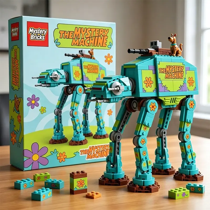 Mysterious Long-Legged Robot Building Blocks DIY Animal Series Model Decorative Piece, Creative Assembly Kit for Enthusiasts