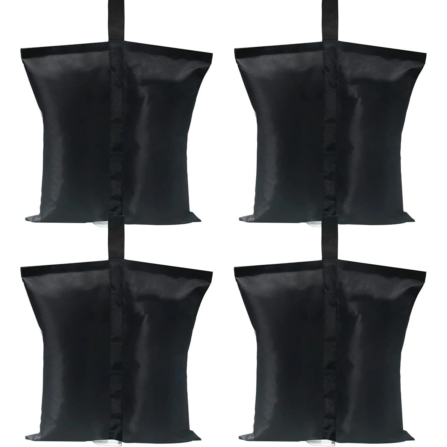 Canopy Weight Bags - 4-Count 112 LBS Polyester Waterproof Gazebo Sand Bags, 28 LBS Each, Velcro Closure, Easy to Install for 15 mm to 50 mm Trampolines, Tents