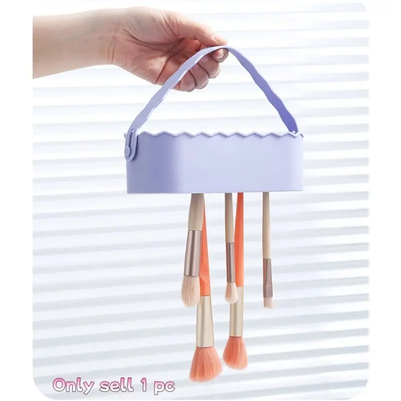 Multi-Functional Cleaning and Drying Box for Makeup Brushes and Beauty Tools, Wash Rinse and Dry in One Bowl, Essential Beauty Organizer, Makeup Organiser