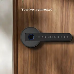 Smart Fingerprint Password Lock, Mechanical Key Unlock, APP Unlock, Suitable for Office, Airbnb, Hotel, Secure Door Lock System
