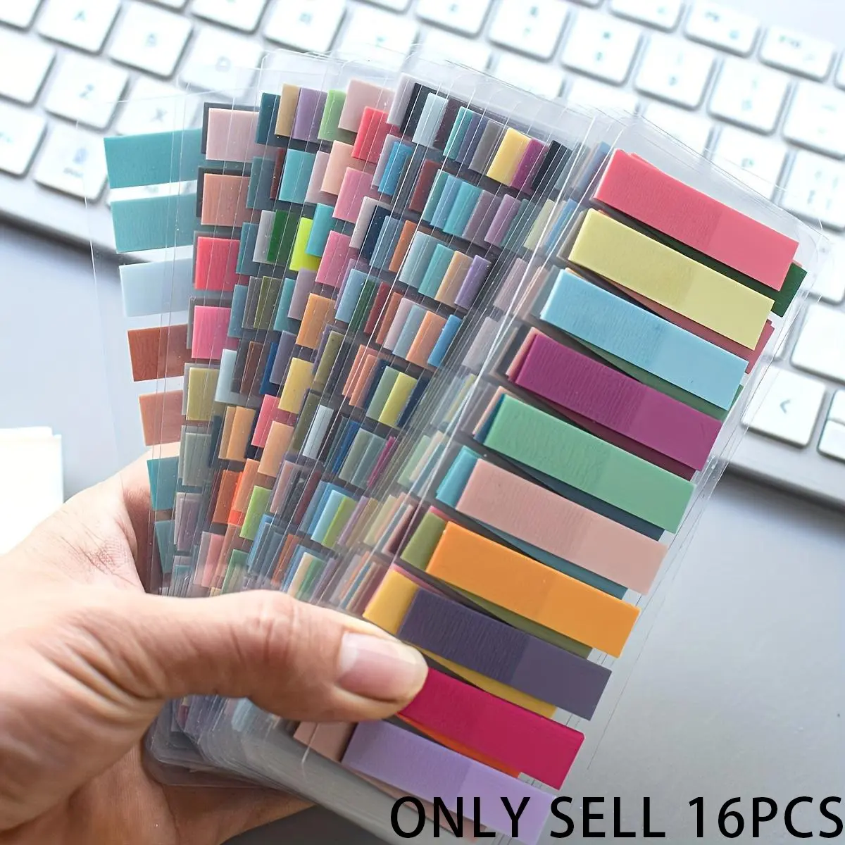 3200 Sheets - 16 Styles of Retro Colors, Fluorescent Colors,  PET Transparent Sticky Notes, Index Tabs, Various Color Notes, Instruction Labels, Classification Tags, Office Supplies, Sticky Notes Set