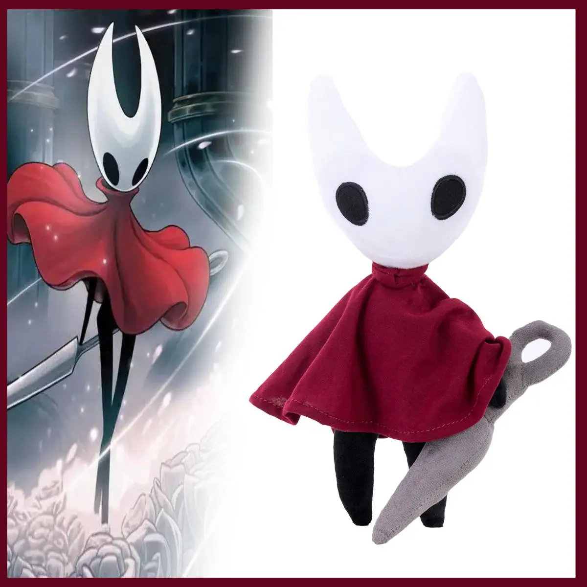 2026 Hot Soft Adorable Stuffed Hollow Knight Silksong Hornet Toy, Cartoon Design Cotton Filling Stuffed Animal with Plush Softness, Kids' Birthday/Halloween Game Merchandise Gift, Adorable Cartoon Design
