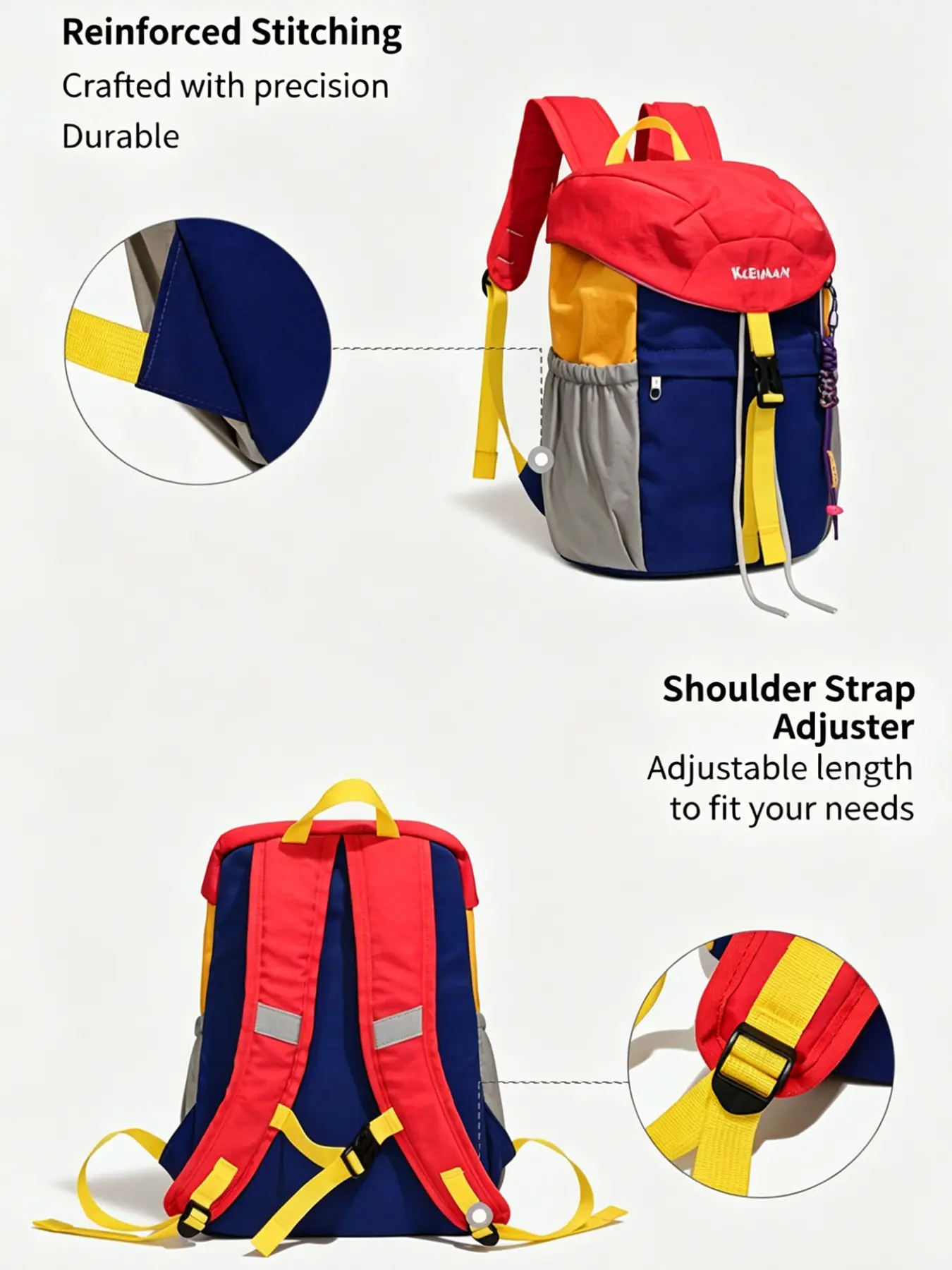 Dopamine Colorblock Drawstring Backpack, Lightweight Outdoor Camping Bag, Casual Short Trip Student Backpack, Perfect for Hiking and Daily Use