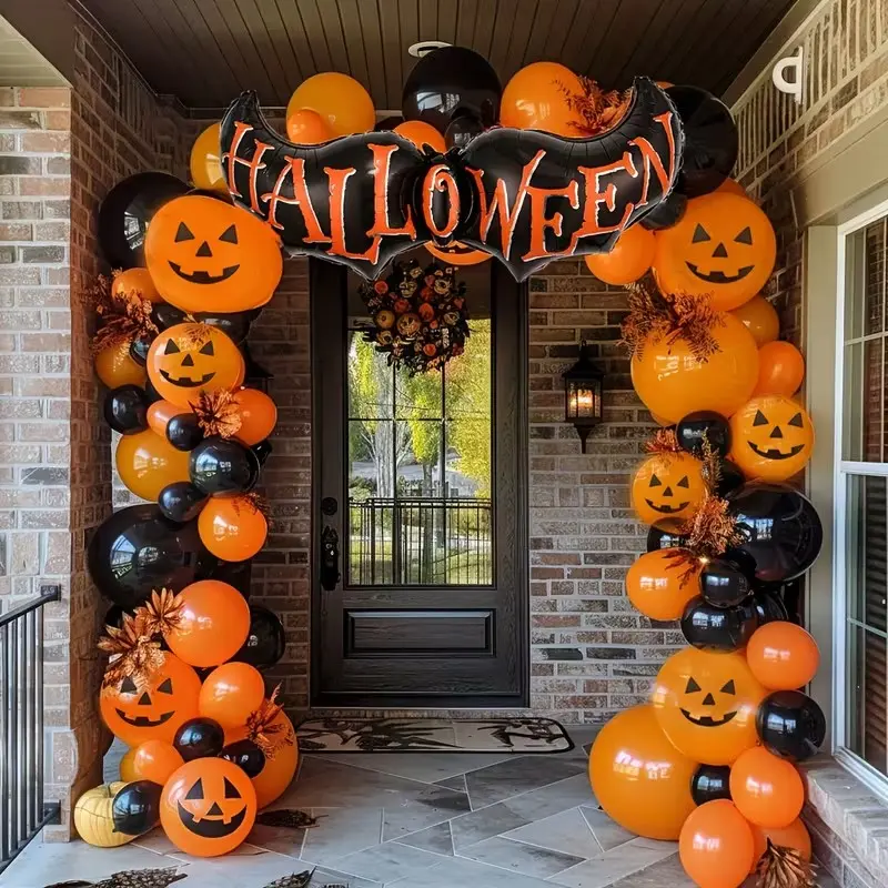 82-Piece Halloween Balloon Set, Latex Balloons, Party Decor for Halloween, Anniversary, Graduation, Indoor Outdoor Celebrations