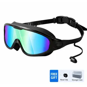 Polarized Mirror Swim Goggles for Adults, Anti-Fog Leakproof Swimming Glasses with UV Protection & Wide Panoramic View water