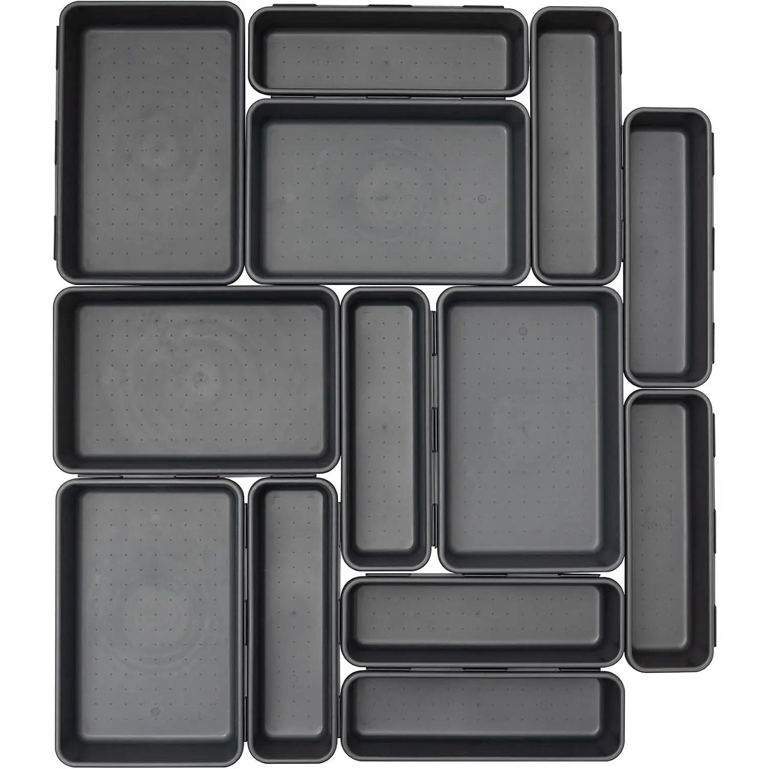 Office Drawer Organizers Bins Junk Drawer Organizers Tray Storage Dividers for Office Desk Dress Makeup (13pcs 2Size)