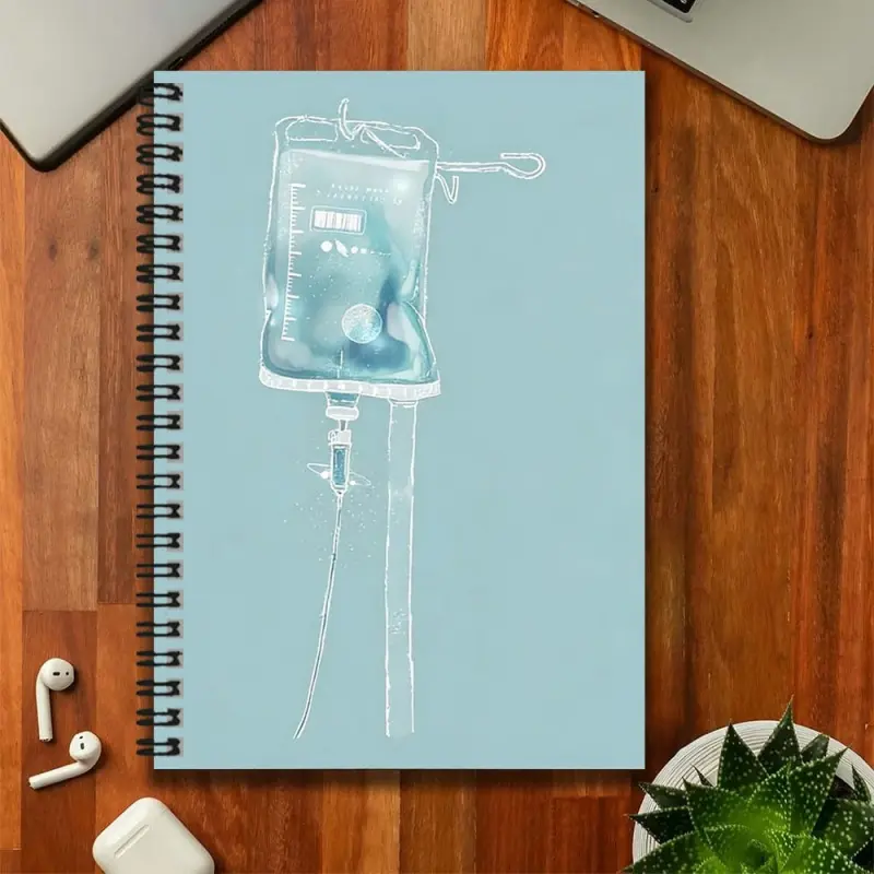 A creative medical-themed spiral-bound notebook, a great aid for work and study, for recording inspiration and daily events. Whether it's a graduation gift, a birthday present, or for writing diaries, making daily plans, or taking notes, it's an excellent