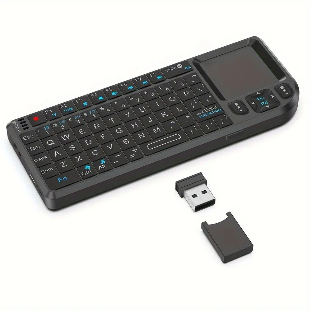2.4g Mini Wireless Backlit Keyboard, Bluetooth-compatible Mini Keyboard with Touchpad Mouse, Rechargeable Battery, Flashlight, for PC, MAC, Htpc, Smart TV Box