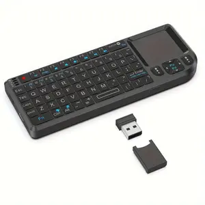 2.4g Mini Wireless Backlit Keyboard, Bluetooth-compatible Mini Keyboard with Touchpad Mouse, Rechargeable Battery, Flashlight, for PC, MAC, Htpc, Smart TV Box