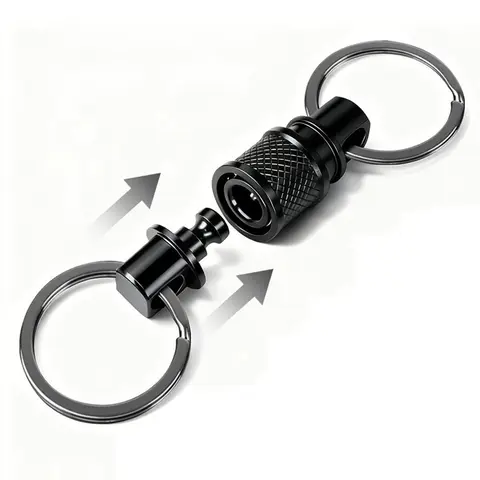 Quick Release Keychain, Detachable Metal Key Ring with Swivel Connector, Lightweight Alloy Keychain Accessory for Men and Women, Fashionable Alloy Keychain