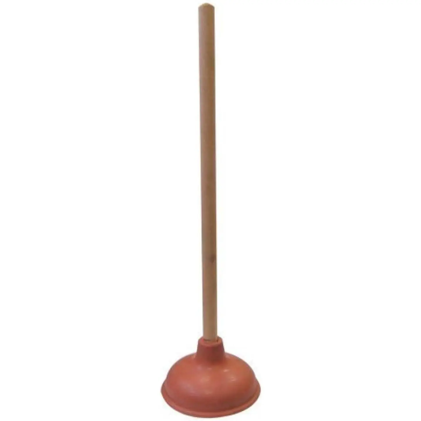 Supply Guru Heavy Duty Force Cup Rubber Toilet Plunger with a Long Wooden Handle to Fix Clogged Toilets and Drains (18", 1) (Original Version)
