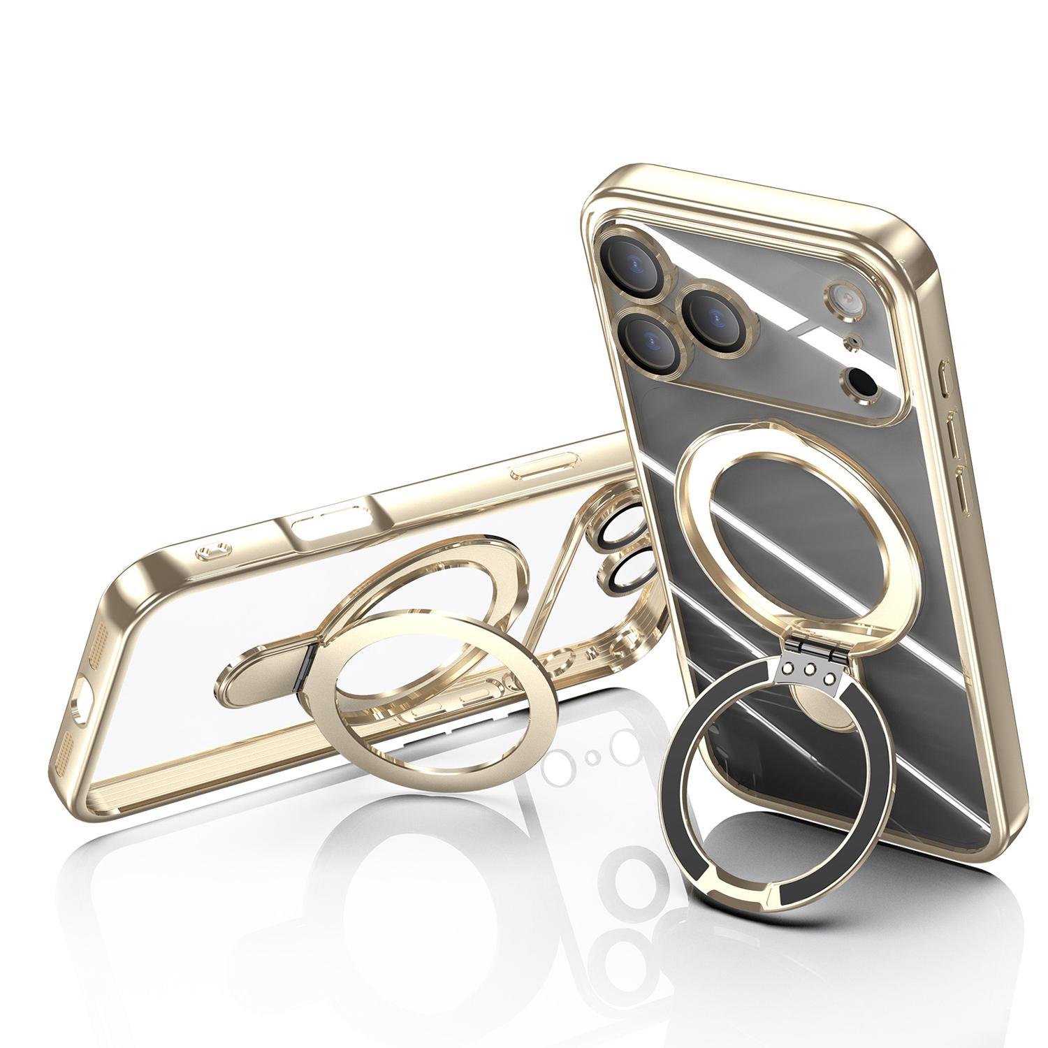 Magnetic Invisible Stand for iPhone 17 Pro Max Case Compatible with MagSafe, Military-Grade Protection, with Camera Protector, Clear Scratch-Resistant Back Cover for 17 16 15 14 13 Pro Max