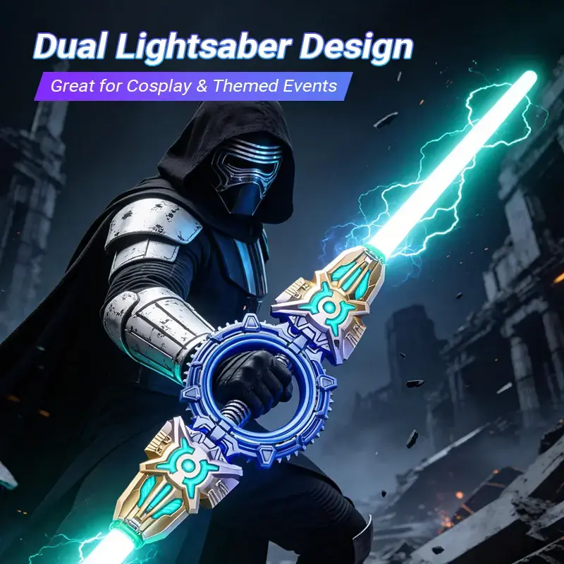 Light Up Sword,  Retractable 24 Light  Light Color Sword, Fire Spin Sword Double-Edged For Cosplay Costume, Real LightSaber retractable lightsaber lightsaber toy sword