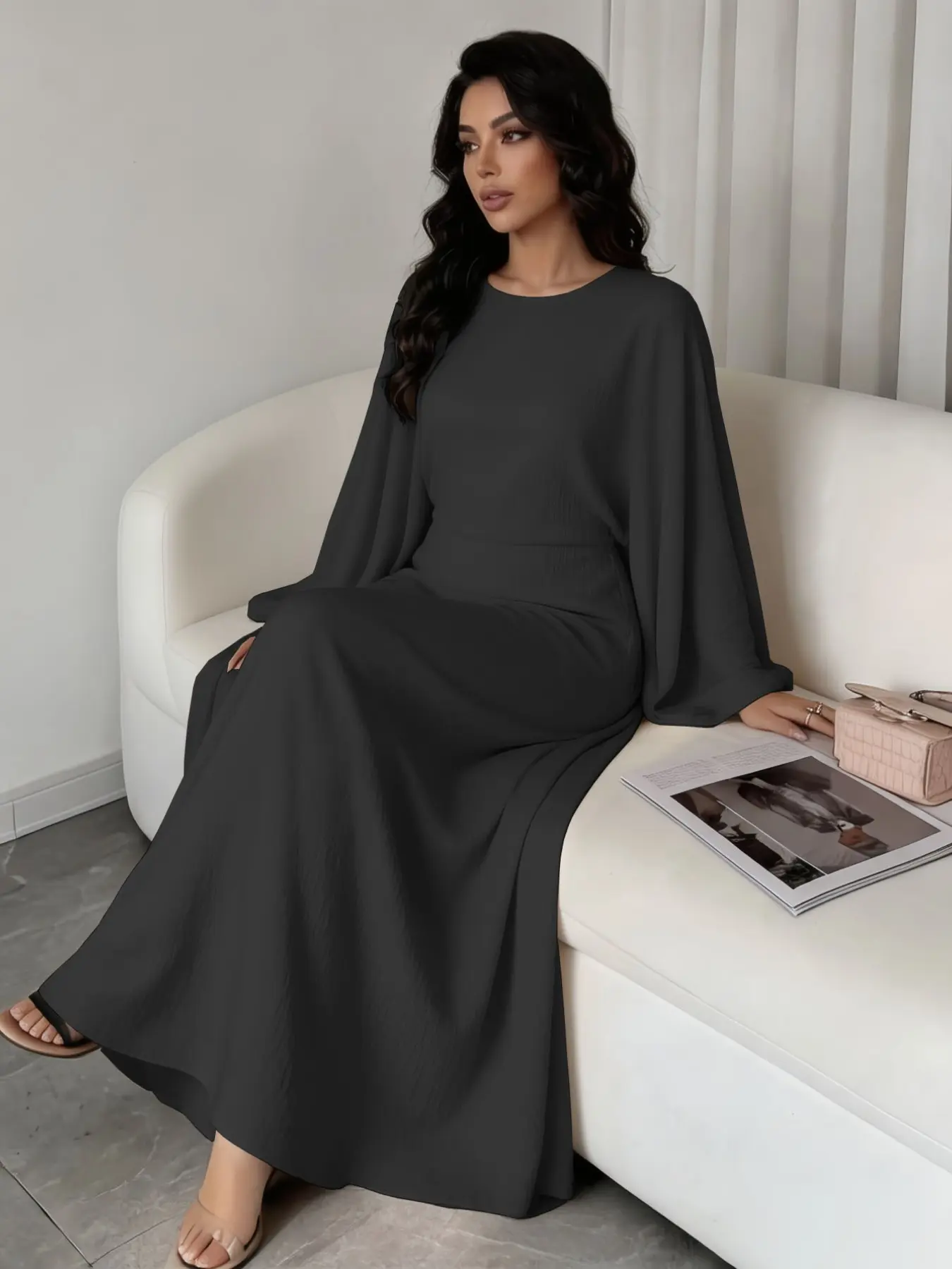 Breathable Skin-Friendly Batwing Top Scarf for Women, Ideal for Daily Prayer Wear, Perfect for Abaya, Comfortable and Stylish