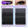 720pcs D-Type Lash Curler Set, Natural Lash Extension Kit, 60D+80D, 9-17mm-0.07D, Home DIY, Liquid Form, No Flammable Liquid, Natural Lash Clusters, Beauty Eyelash Clusters #GLOBAL PICKS