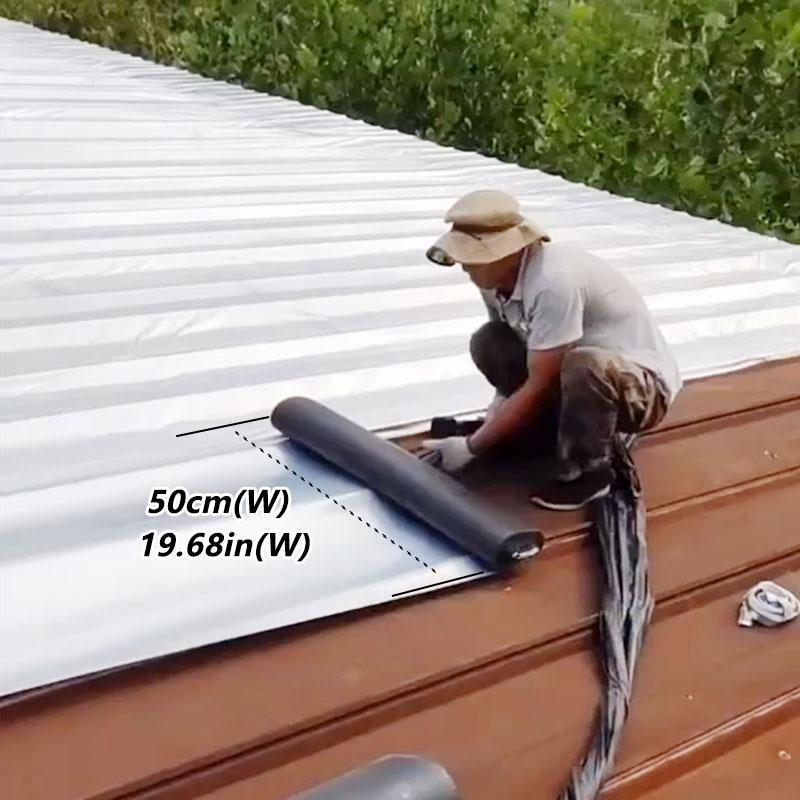 Roof Repair, 1 Roll Repairing Cracks & Loopholes Adhesive Waterproof Tape Suitable for Metallic Surfaces, Wave Tile Container Roofs, Steel Structures, Plastic