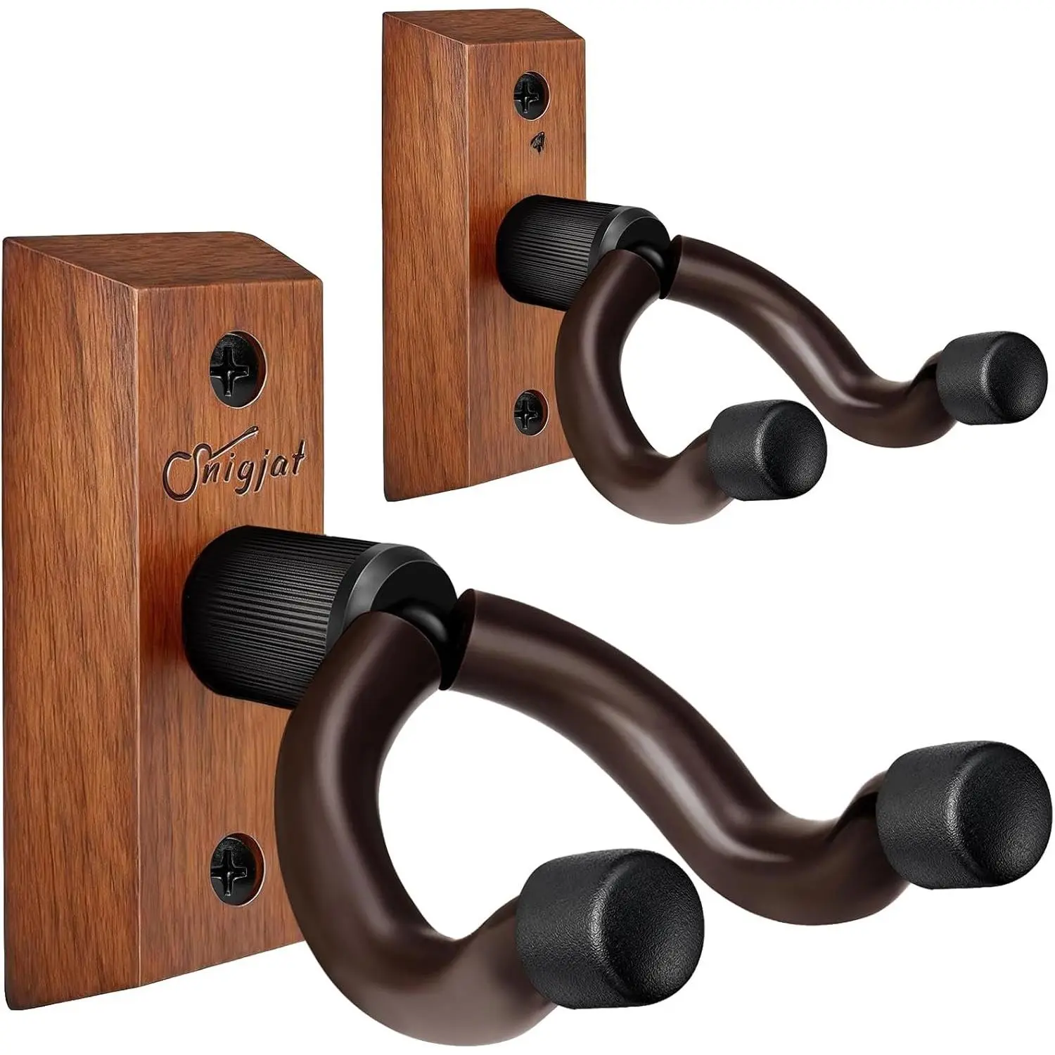 Guitar Wall Mount 2 Pack,  Guitar Hanger Wall Hook with Screws, Guitar Stand Wall Mount Holder for Acoustic Guitar, Banjo, Bass,Guitar Accessories Gifts for Guitar Players
