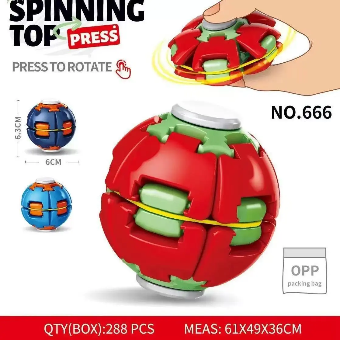 Bestselling Brain Teaser Finger Spinner Toy, Stress Relief Ball, Press and Rotate Principle, Portable Office Fidget Toy, Small Fun Gift