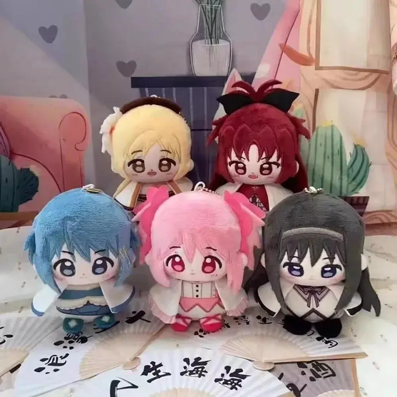 10cm Madoka Magica Plush Toy - Japanese Anime & Manga Stuffed Doll Backpack Pendant, Featuring Sakura Kyoko, Kaname Madoka, Tomoe Mami Characters, 2026 Popular Classic Novelty Toy for Hobbies, Fabric