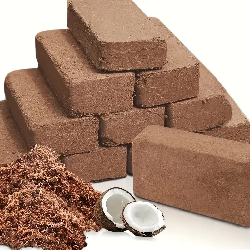 Premium Coco Coir Brick for Plants and Reptiles, Low EC Organic Coconut Peat Block for Gardening and Seed Starting, Coconut Fiber Substrate