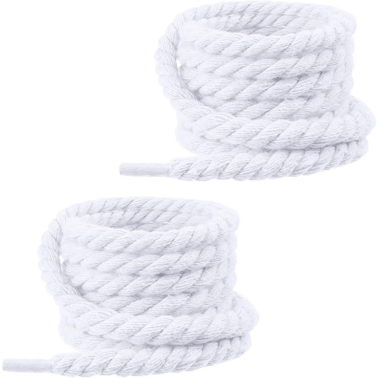 Thick Rope Shoe Laces, Chunky Braided Shoelaces 8mm Round  Shoe Laces Strings for Men Women Sneakers