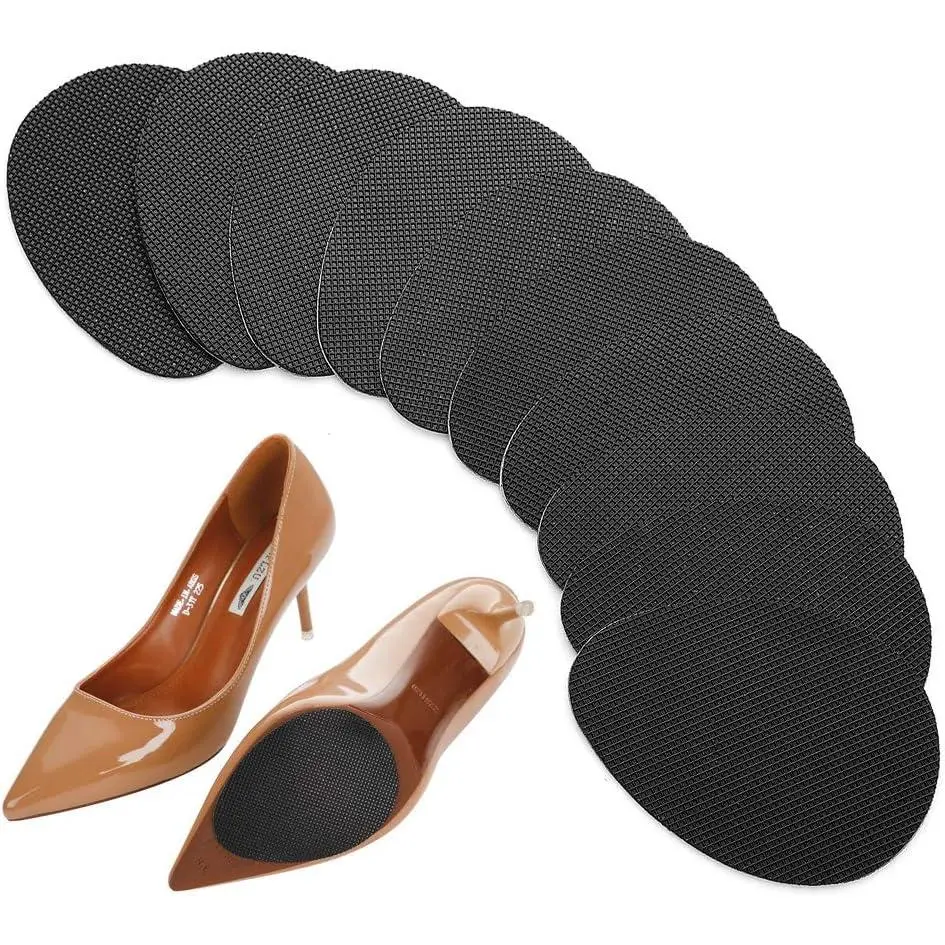 12 Pack Premium Rubber Shoe Grips Self Adhesive Non Slip Sole Pads Anti Slip Heel Protectors for High Heels Daily Use