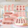 Silicone Baking Mold Set, 24pcs/set Multipurpose Silicone Bakeware Kit, Including Jelly Pudding Pan/Toaster Mold/Madeleine Pan/Silicone Cake Molds, Silicone Loaf Molds, Nonstick Home Baking Dessert Tool, Baking Essentials, Baking Supplies, Molding