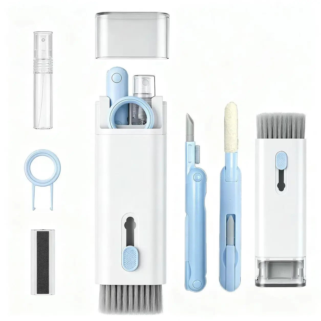 7-In-1 Electronic Device Cleaning Kit, Multi-Function Keyboard Brush, Earphone Phone Screen Cleaner, Laptop Bluetooth-compatible Earphone Dust Remover Tool