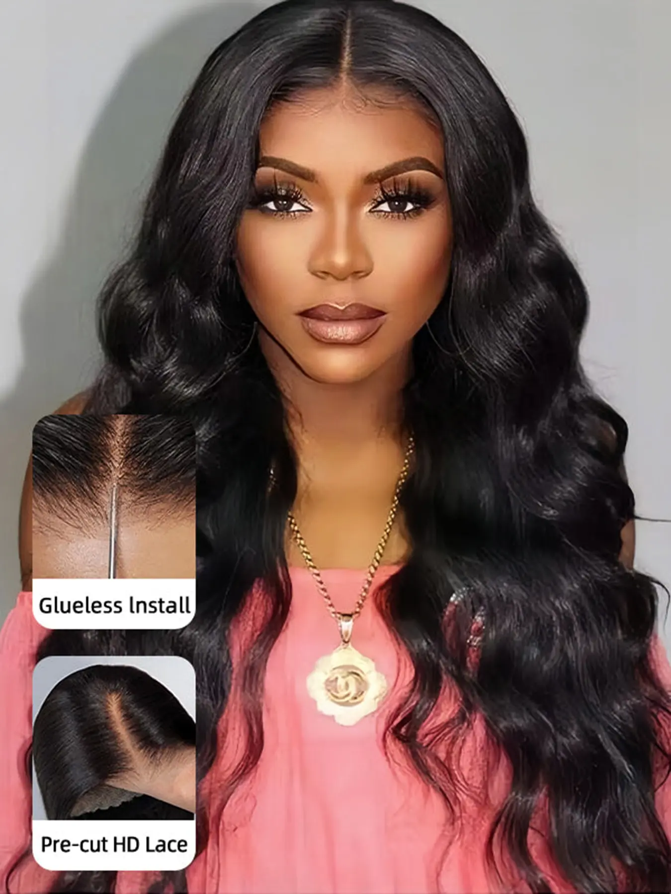 Body Wave 5x5 Glueless Lace Wigs Human Hair Wig Pre Plucked Transparent Lace Wig For Women 150% Density Brazilian Virgin Hair